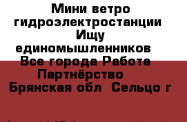 Мини ветро-гидроэлектростанции. Ищу единомышленников. - Все города Работа » Партнёрство   . Брянская обл.,Сельцо г.